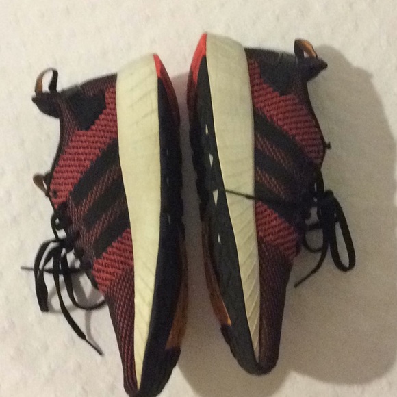 Adidas Cloudfoam black & red men sneakers size #7 - Picture 5 of 8